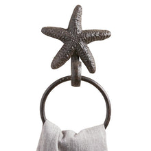 Load image into Gallery viewer, Cast Iron Starfish Towel Holder