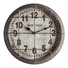 Load image into Gallery viewer, Subway Rustic Metal Wall Clock