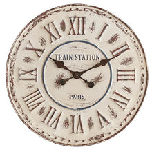 Load image into Gallery viewer, White Paris Metal Wall Clock