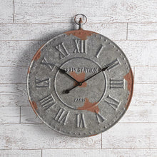 Load image into Gallery viewer, Rustic Metal Wall Clock