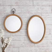 Load image into Gallery viewer, Oval Wooden Mirror