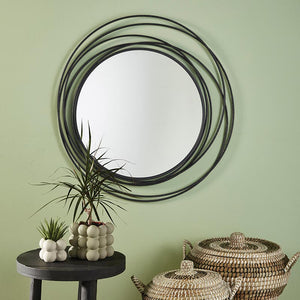 Abstract Circular Wall Mirror