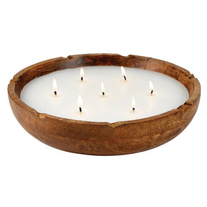 Wood Tray Candle Large