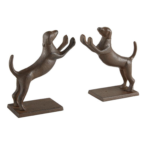 Brown Dog Cast Iron Bookends