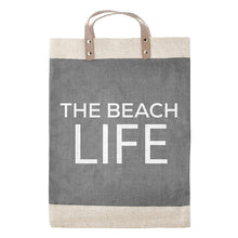 Load image into Gallery viewer, Face to Face Grey Market Tote Beach Life