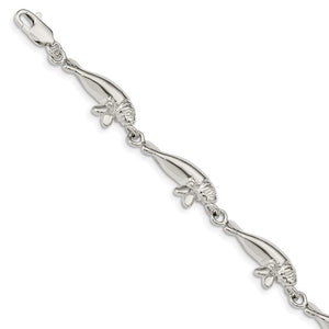 Sterling Silver Manatees Bracelet