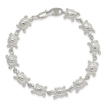 Load image into Gallery viewer, Sterling Silver Turtles Bracelet