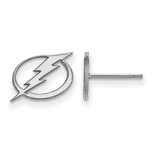 Load image into Gallery viewer, Silver NHL Tampa Bay Lightning Bolt Stud Earrings