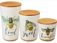 Load image into Gallery viewer, Bees Bamboo Canister Set