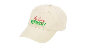 Feeling Grinchy Embroidered Natural Cap