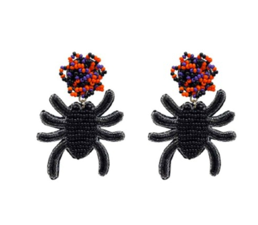 Spook-Tacular Beaded Halloween Earrings