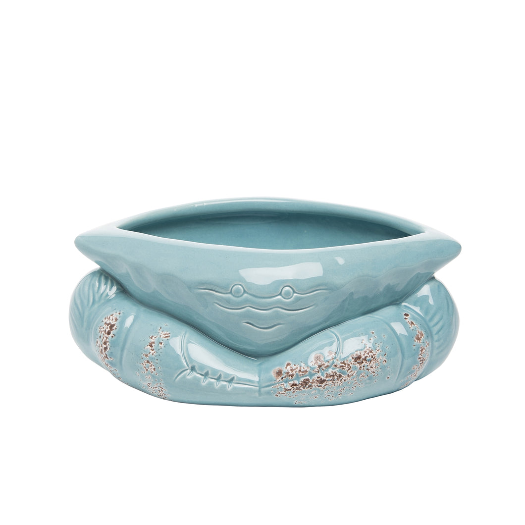 Blue Crab Shaped Ceramic Dip Bowl Dish