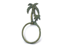 Load image into Gallery viewer, Antique Bronze Cast Iron Palm Tree Towel Holder