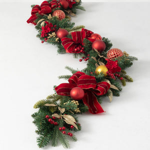 Ornament and Pine Bough Garland