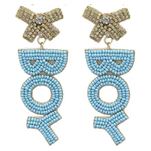 Load image into Gallery viewer, Beaded Baby Felt Back Rhinestone Earrings