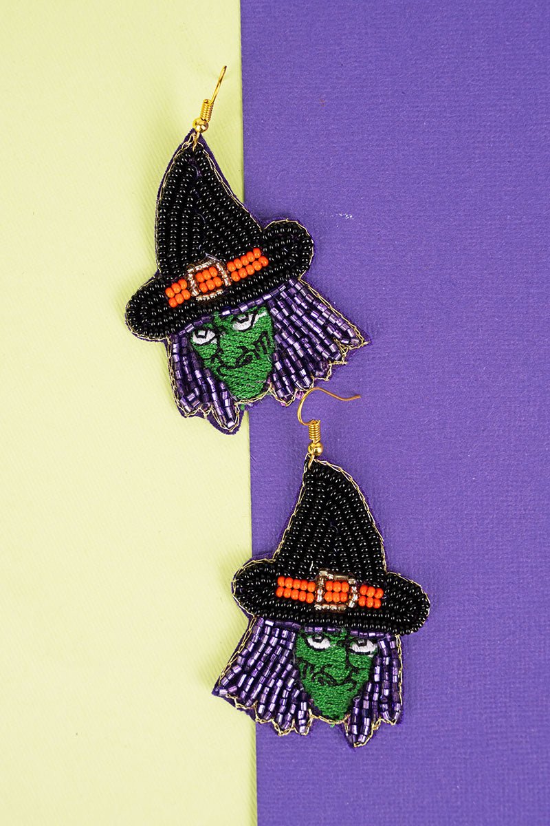 Witch Please Seed Bead Earrings