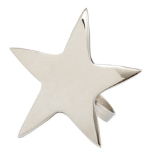 Load image into Gallery viewer, Five Point Silver Star Napkin Ring