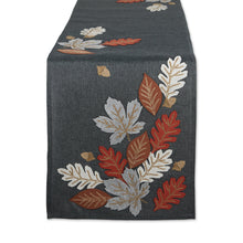Load image into Gallery viewer, Autumn Leaves Embroidered Table Runner