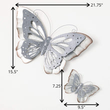Load image into Gallery viewer, Large Metal Butterfly Wall Hanging