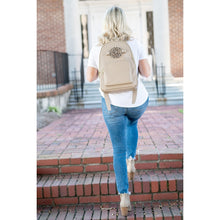 Load image into Gallery viewer, Tan Small Petite Personalized Backpack