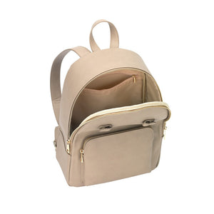 Tan Small Petite Personalized Backpack