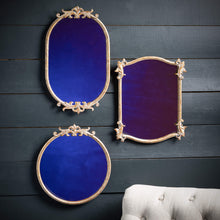 Load image into Gallery viewer, Gold Trimmed Ornate Mirror Set