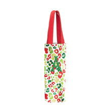 Load image into Gallery viewer, Bamboo Single Initial Festive Leopard Wine Bag