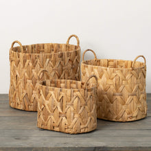 Load image into Gallery viewer, Woven Wicker Straw Basket Set
