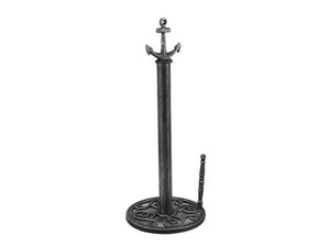 Antique Silver Cast Iron Anchor Paper Towel Holder