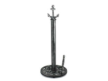 Load image into Gallery viewer, Antique Silver Cast Iron Anchor Paper Towel Holder