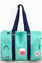 Load image into Gallery viewer, Large Scrub Organizer Utility Tote Bag