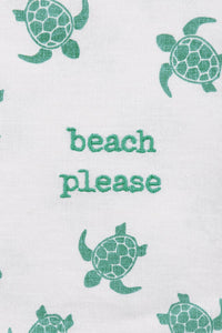 Sea Turtle Beach Please Kitchen Towel