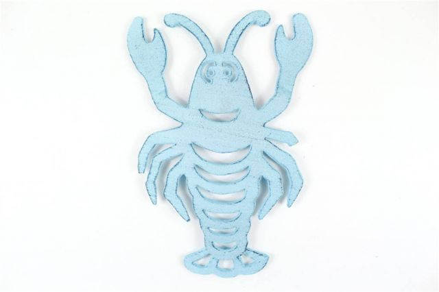 Baby Blue Cast Iron Lobster Trivet