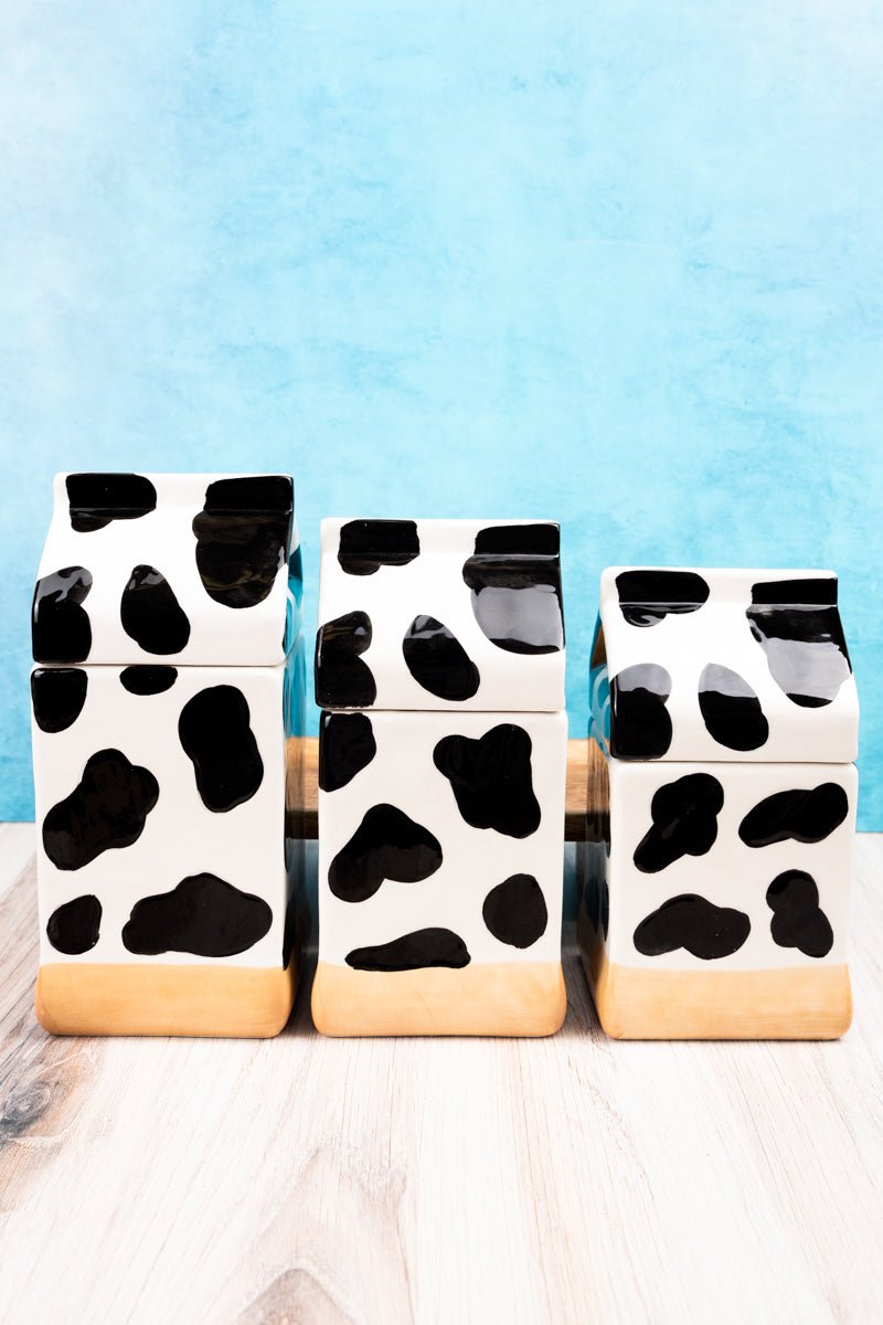 Happy Holstein Cow Canister Set