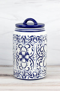 Blue Talavera Ceramic Treat Jar