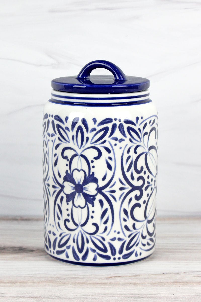 Blue Talavera Ceramic Treat Jar