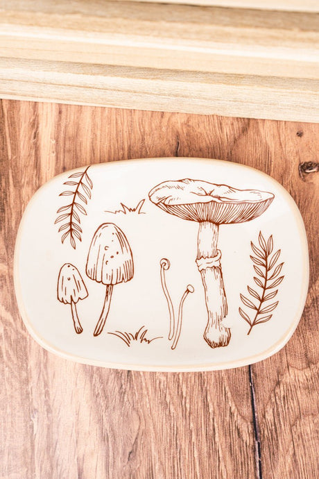 Ivory Brown Mushroom Dish