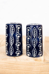 Barcelona Blue Ceramic Salt and Pepper Shaker Set SoMag2