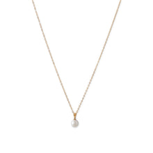 Load image into Gallery viewer, Gold Necklace with a Sliding Cultured Freshwater Pearl Pendant - SoMag2