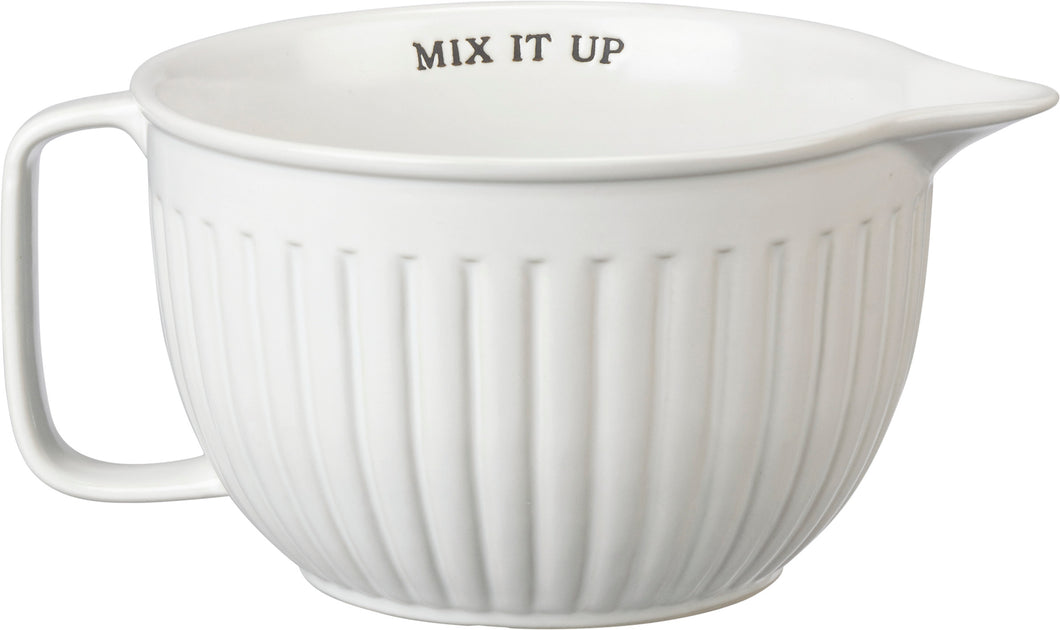 White Ceramic Mixing Batter Bowl - The Southern Magnolia Too