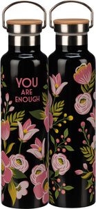You Are Enough Stainless Steel Insulated Water Bottle with Bamboo Lid - SoMag2