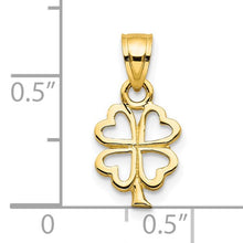 Load image into Gallery viewer, Gold Four Leaf Clover Charm