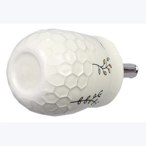 White Honey Bee Ceramic Soap Lotion Dispenser