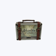 Load image into Gallery viewer, Wooden Suitcase Travel Coin Bank