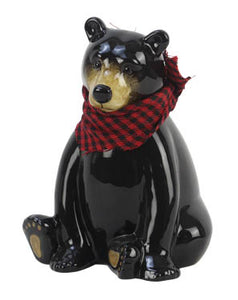 Black Bear Ceramic Coin Bank - The Southern Magnolia Too