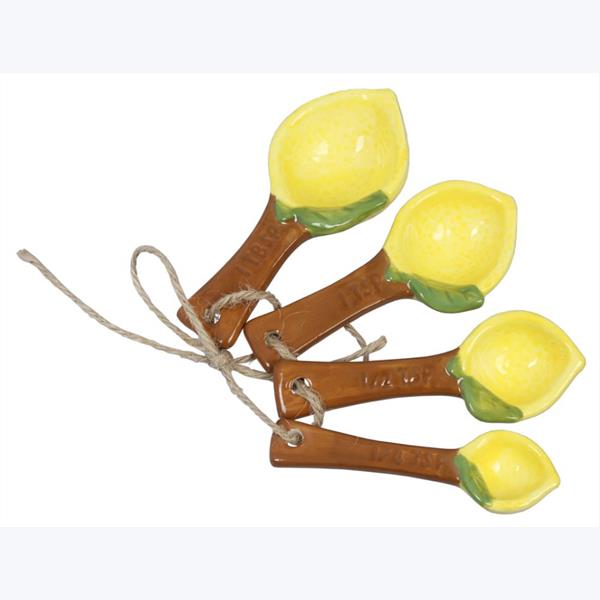 Ceramic Yellow Lemon Measuring Spoon Set - The Southern Magnolia Too