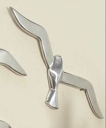 Simona Silver Aluminum Bird Sculptures Set - SoMag2