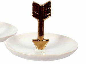 Gold Ceramic Trinket Jewelry Dish - SoMag2