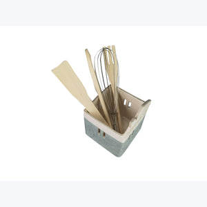 Blue French Provincial Ceramic Utensil Holder