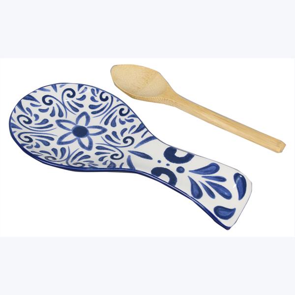 Blue Talavera Ceramic Spoon Rest